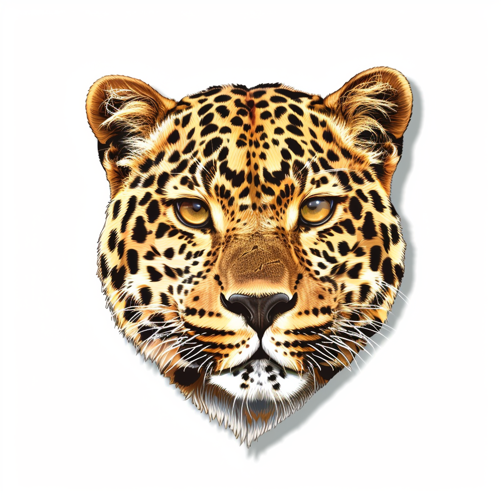Leopard majestic Expressive surreal Vinyl Decal Sticker for Car, Laptop, Tumbler and more # F022561