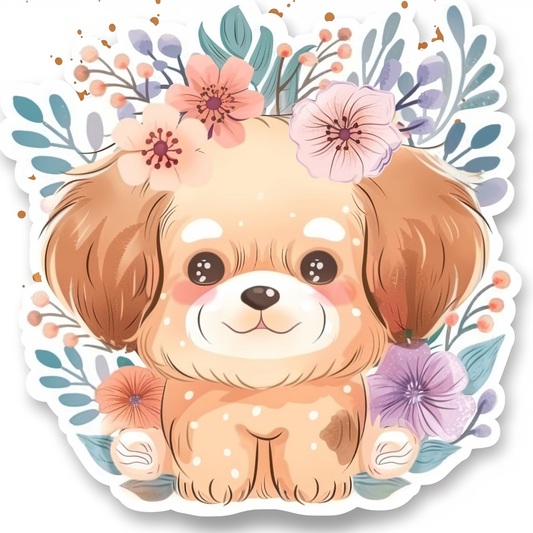 Adorable Shih Tzu Dog Expressive surreal Vinyl Decal Sticker for Car, Laptop, Tumbler and more # F018174