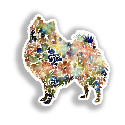 Pomeranian Dog Vinyl Decal Sticker for Car, Laptop, Tumbler and more # A017400-4" x 4"