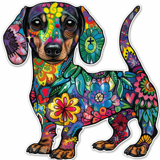 Dachshund Dog Heartcore Vinyl Decal Sticker for Car, Laptop, Tumbler and more # F012805