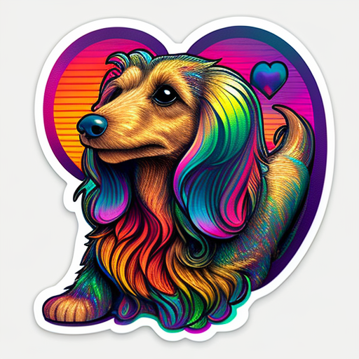 Heartcore Dachshund Dog Vinyl Decal Sticker for Car, Laptop, Tumbler and more # F012704