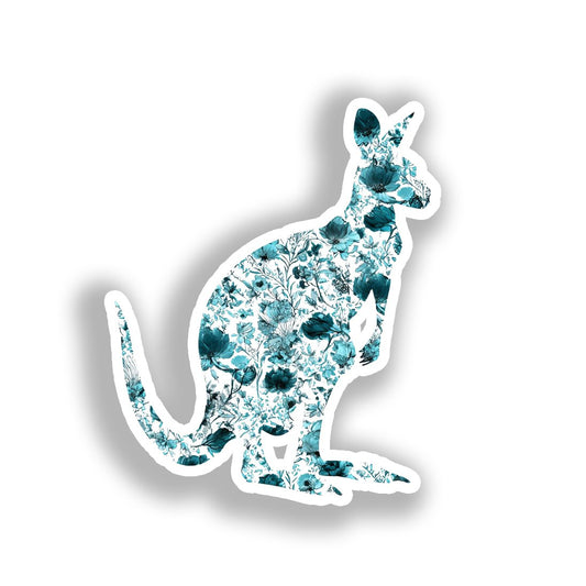 Kangaroo Vinyl Decal Sticker for Car, Laptop, Tumbler and more # A018512-4" x 4"