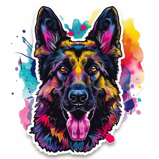 German Shepherd Dog Vinyl Decal Sticker for Car, Laptop, Tumbler and more # F011356