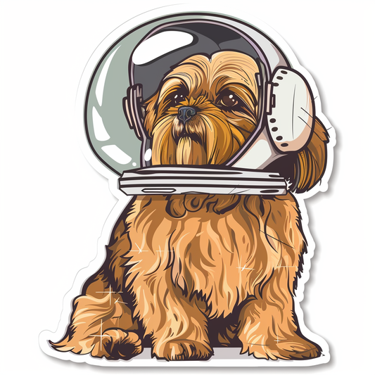 Adorable Shih Tzu Dog Expressive surreal Vinyl Decal Sticker for Car, Laptop, Tumbler and more # F018140