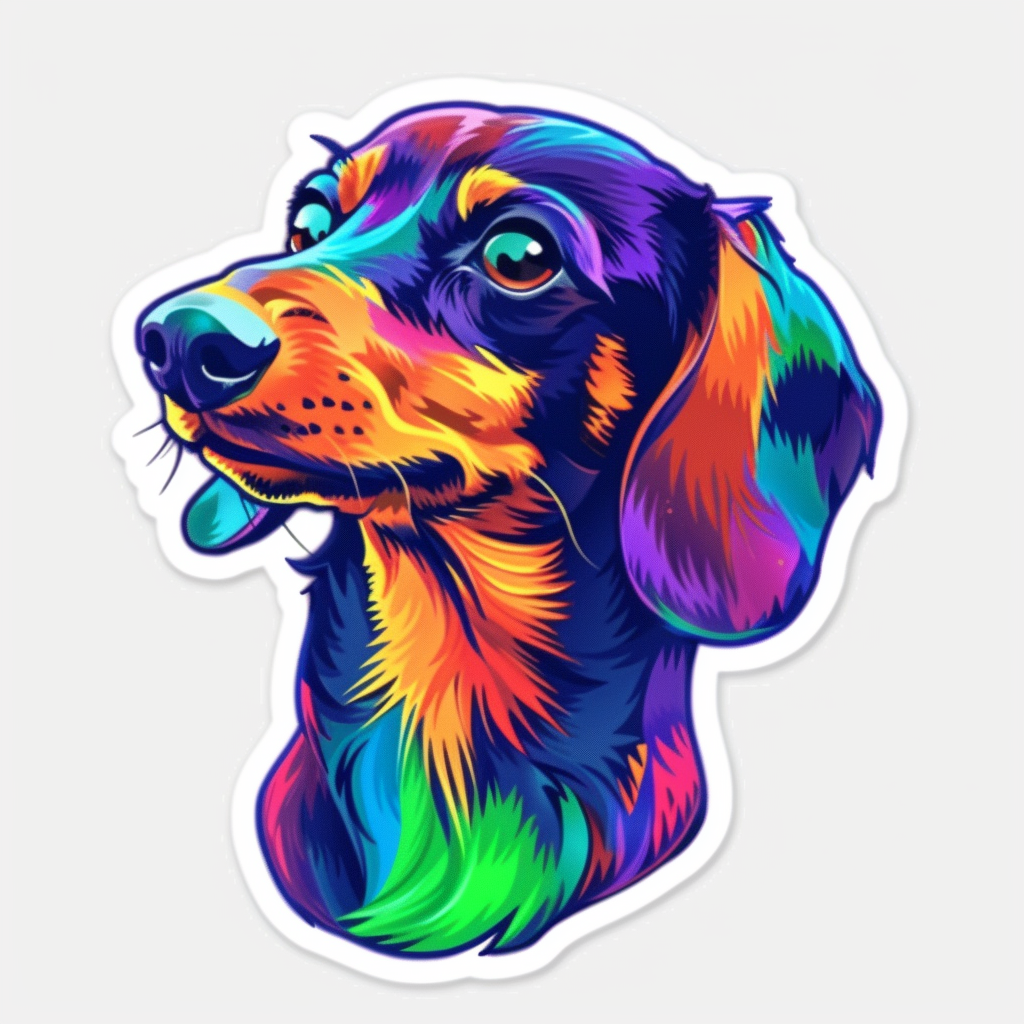 Dachshund Dog Vinyl Decal Sticker for Car, Laptop, Tumbler and more # F013104