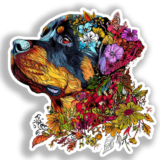 Rottweiler Dog Vinyl Decal Sticker for Car, Laptop, Tumbler and more # A017939-4" x 4"