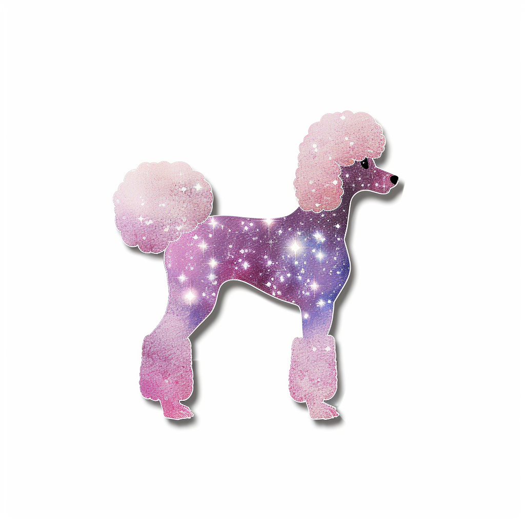 Poodle Dog galaxy Vinyl Decal Sticker for Car, Laptop, Tumbler and more # F012419