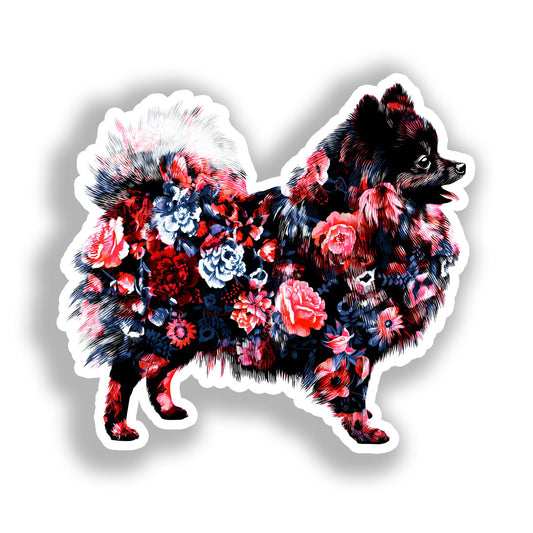 Pomeranian Dog Vinyl Decal Sticker for Car, Laptop, Tumbler and more # A017276-4" x 4"