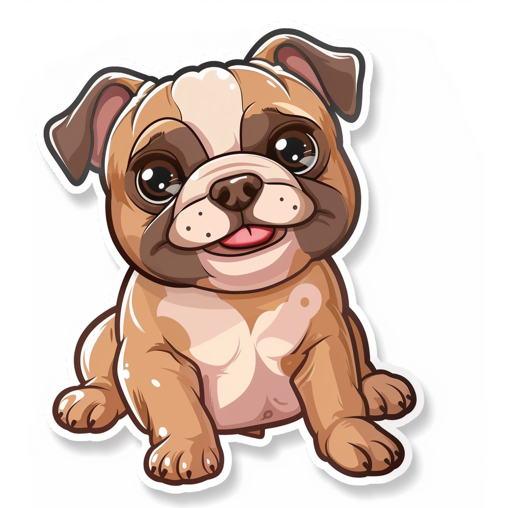 Bulldog Dog majestic Expressive surreal Vinyl Decal Sticker for Car, Laptop, Tumbler and more # F017715