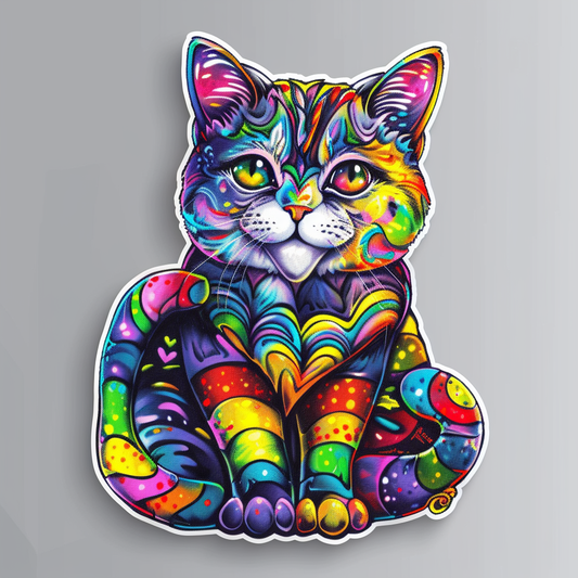 American Shorthair Cat majestic Expressive surreal Vinyl Decal Sticker for Car, Laptop, Tumbler and more # F018800