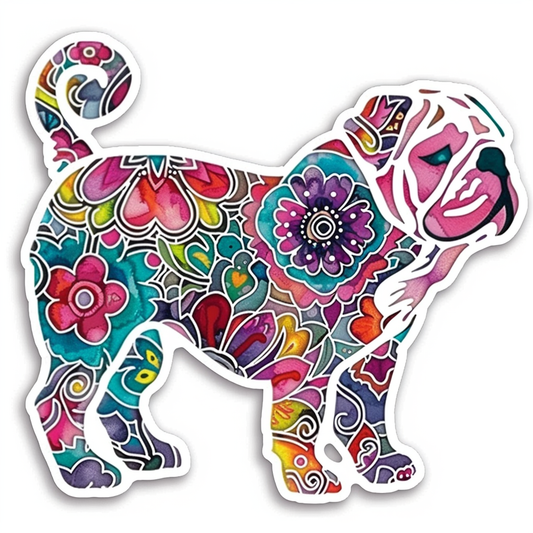 Bulldog Dog majestic Expressive surreal Vinyl Decal Sticker for Car, Laptop, Tumbler and more # F017661