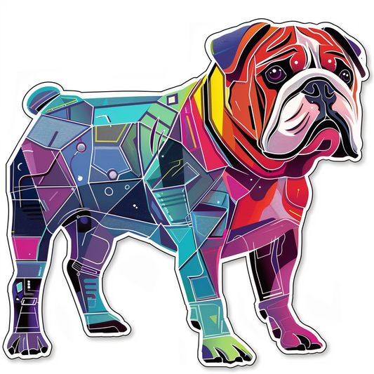 Bulldog Dog majestic Expressive surreal Vinyl Decal Sticker for Car, Laptop, Tumbler and more # F017538