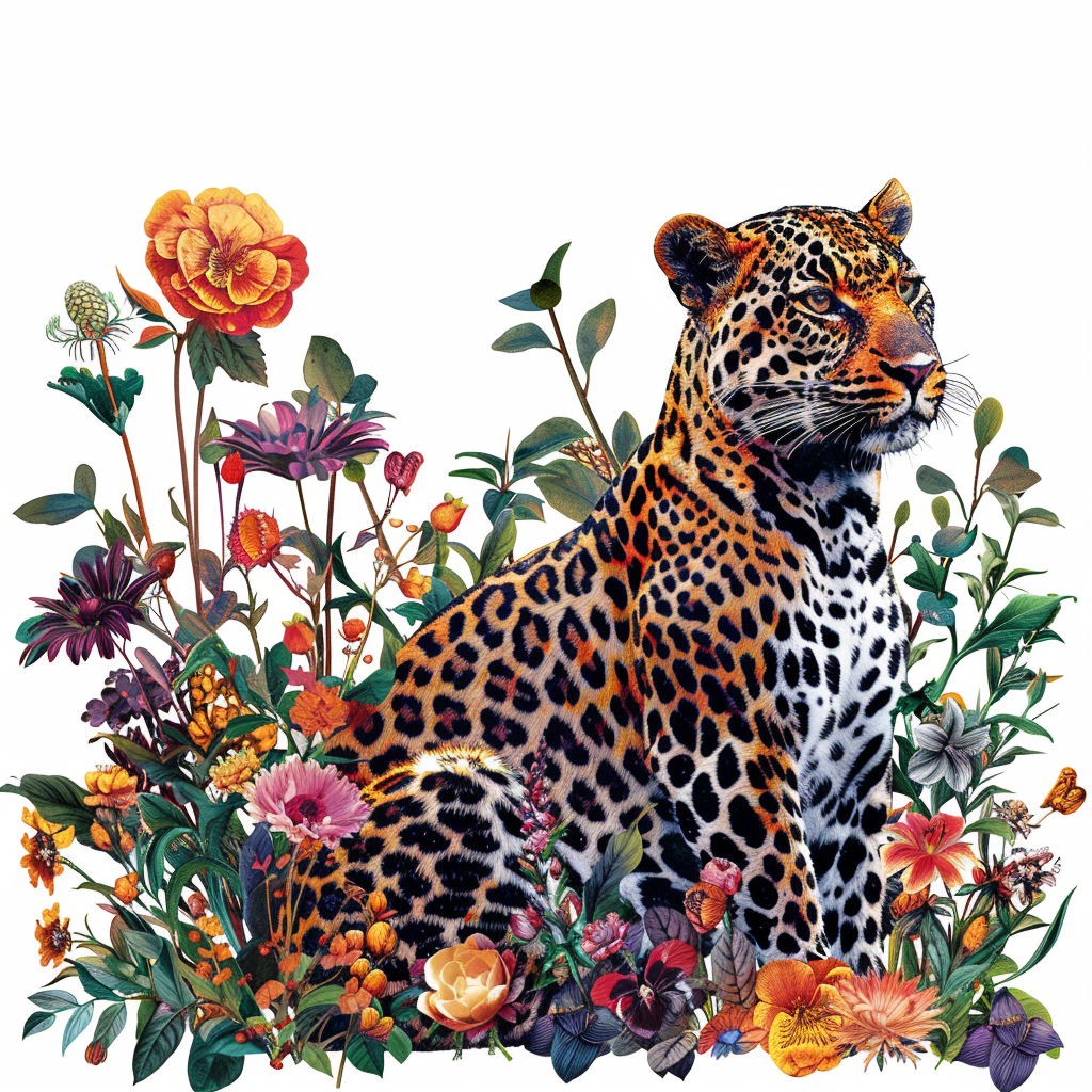 Leopard majestic Expressive surreal Vinyl Decal Sticker for Car, Laptop, Tumbler and more # F022425