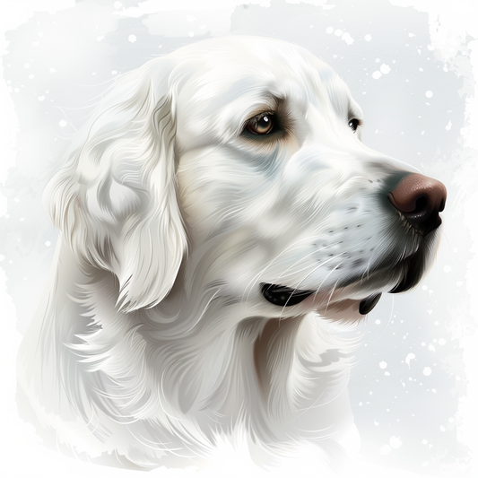 Golden Retriever Expressive surreal Vinyl Decal Sticker for Car, Laptop, Tumbler and more # F020388-4" x 4"