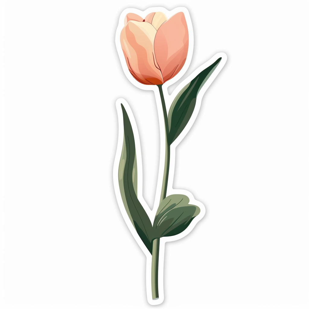 Sticker of a Tulip flower Vinyl Decal Sticker for Car, Laptop, Tumbler and more # F023434