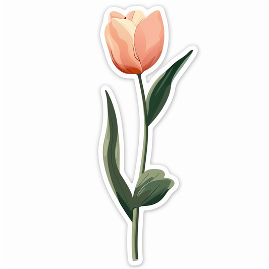 Sticker of a Tulip flower Vinyl Decal Sticker for Car, Laptop, Tumbler and more # F023434