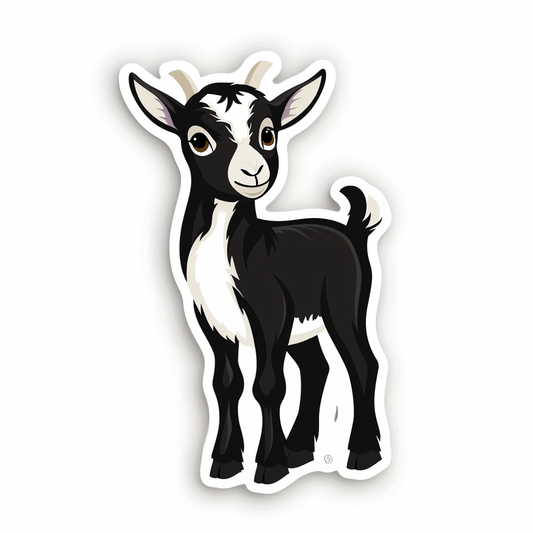 Goat majestic Expressive surreal Vinyl Decal Sticker for Car, Laptop, Tumbler and more # F020468-4" x 4"