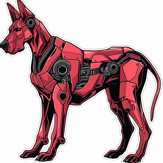 Great Dane Dog Expressive surreal Vinyl Decal Sticker for Car, Laptop, Tumbler and more # F022721