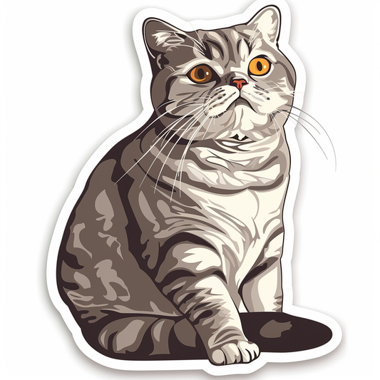 Scottish Fold cat Vinyl Decal Sticker for Car, Laptop, Tumbler and more # F07765
