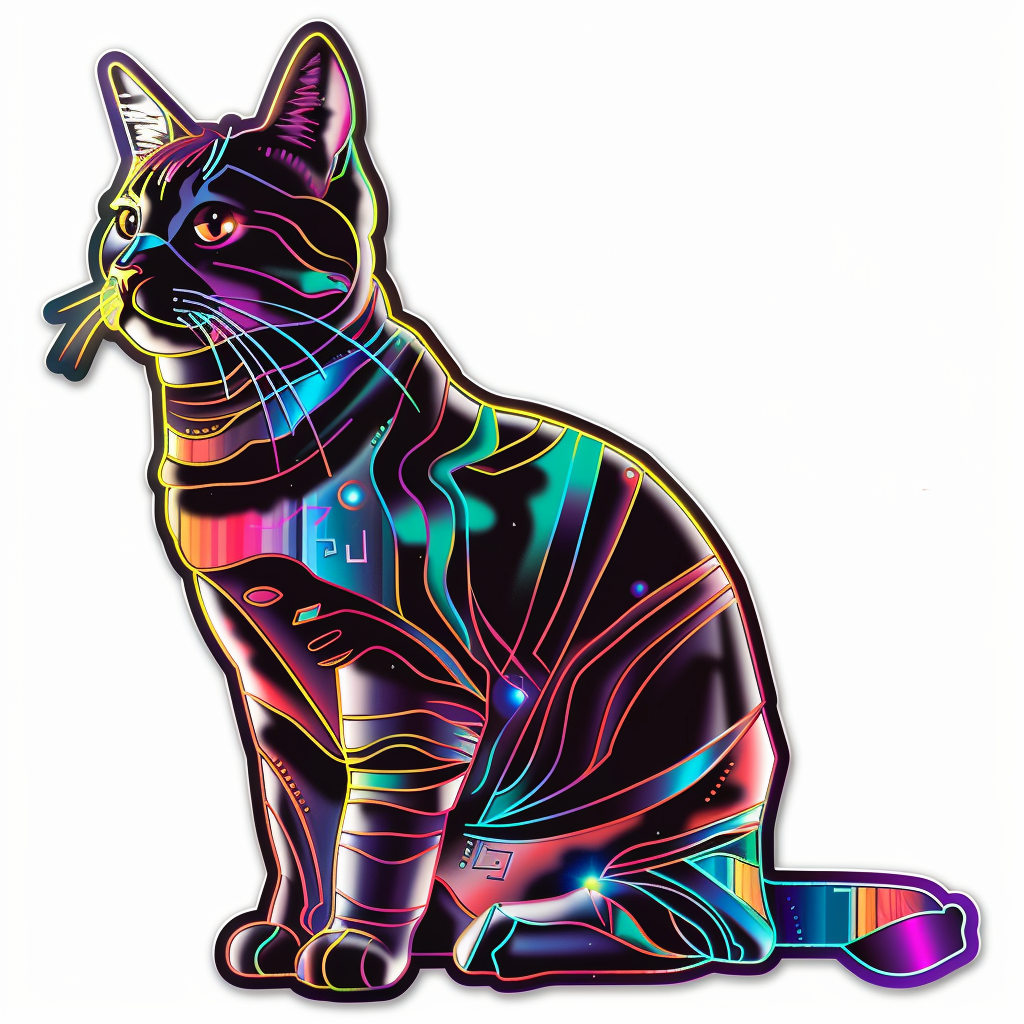 American Shorthair Cat majestic Expressive surreal Vinyl Decal Sticker for Car, Laptop, Tumbler and more # F018654