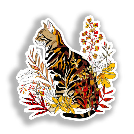 Bengal Cat Vinyl Decal Sticker for Car, Laptop, Tumbler and more # A018631-4" x 4"