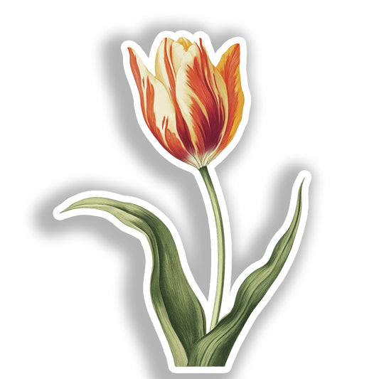 Tulip Flower Vinyl Decal Sticker for Car, Laptop, Tumbler and more # A019103-4" x 4"