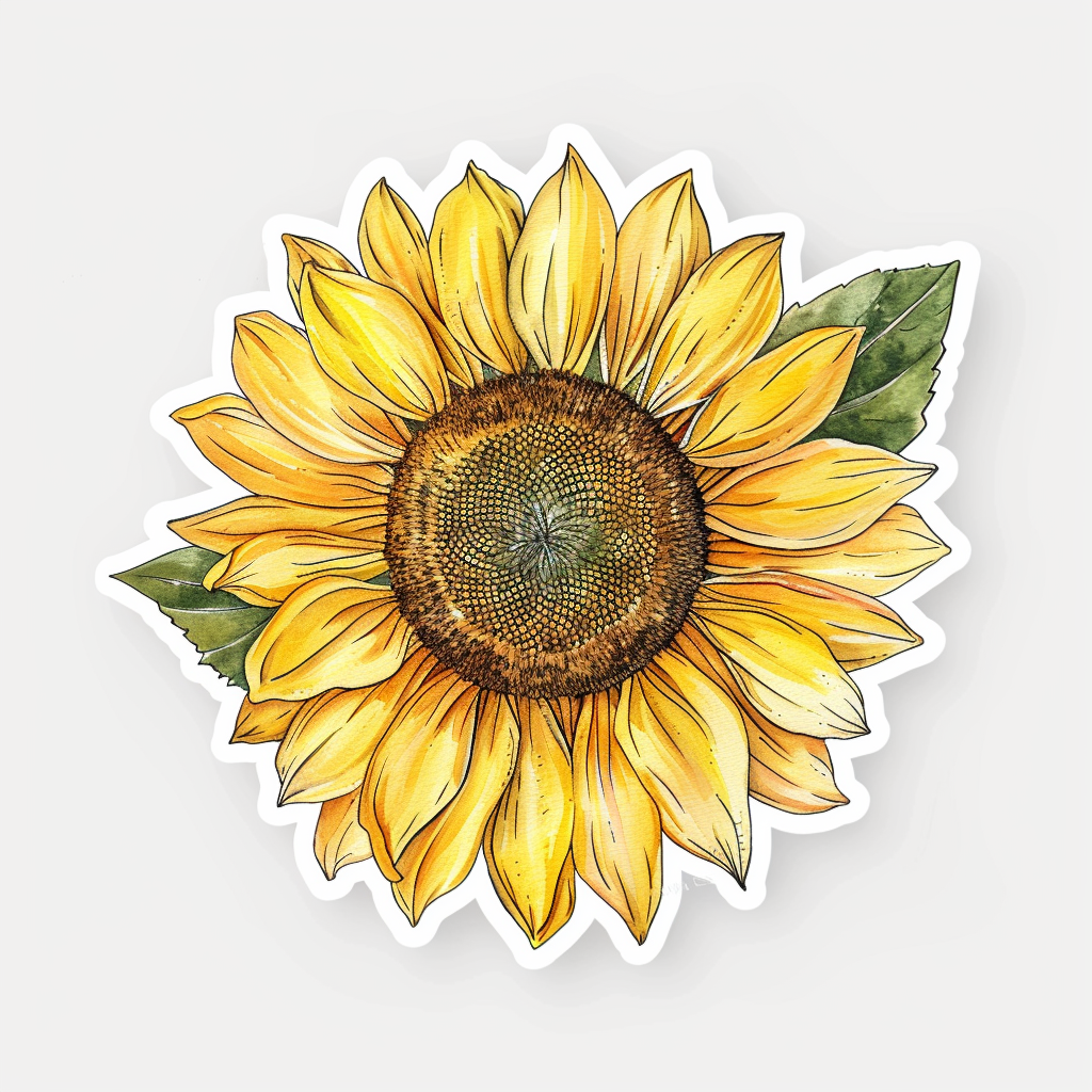 Sunflower  Vinyl Decal Sticker for Car, Laptop, Tumbler and more # F023358