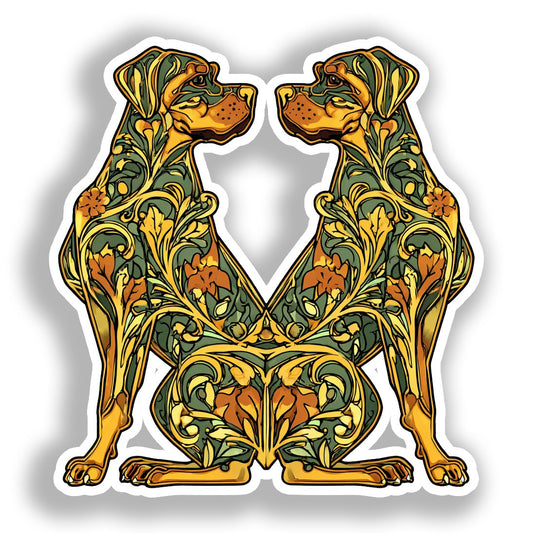 Rottweiler Dog Vinyl Decal Sticker for Car, Laptop, Tumbler and more # A017938-4" x 4"
