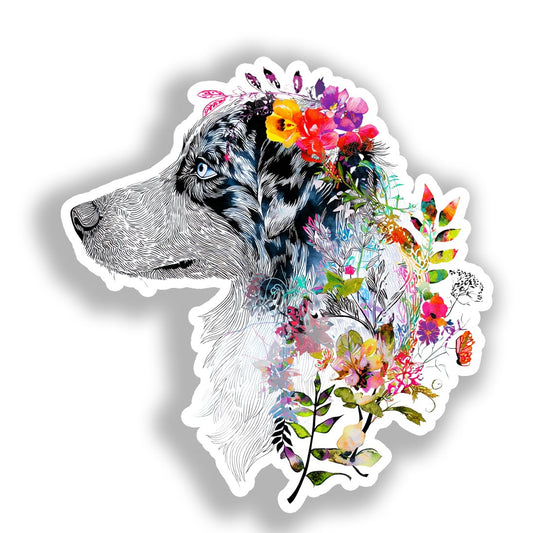 Australian Shepherd Dog Vinyl Decal Sticker for Car, Laptop, Tumbler and more # A018739-4" x 4"