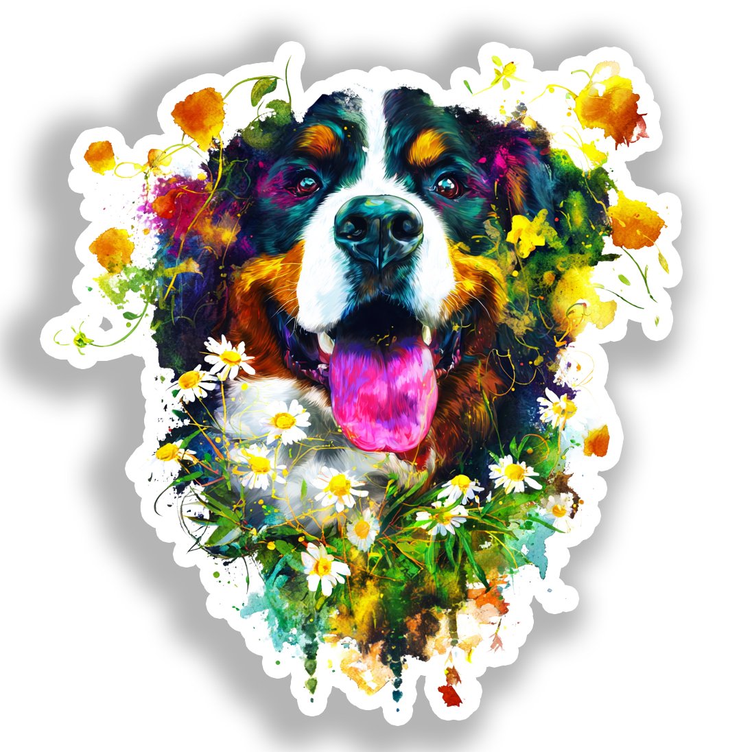 Bernese Mountain Dog Vinyl Decal Sticker for Car, Laptop, Tumbler and more # A018605-4" x 4"
