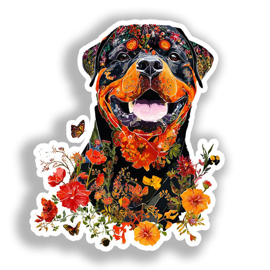 Rottweiler Dog Vinyl Decal Sticker for Car, Laptop, Tumbler and more # A018148-4" x 4"