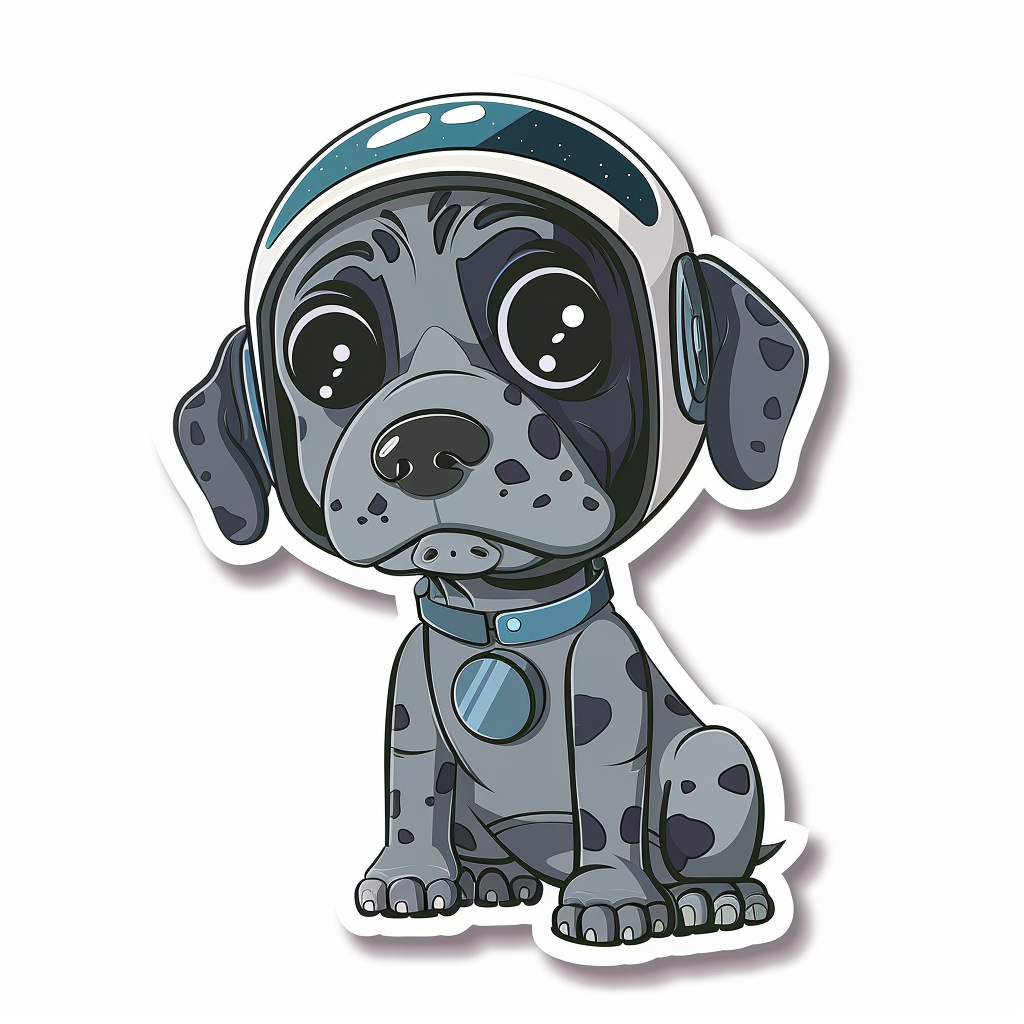 Great Dane Dog Expressive surreal Vinyl Decal Sticker for Car, Laptop, Tumbler and more # F022785