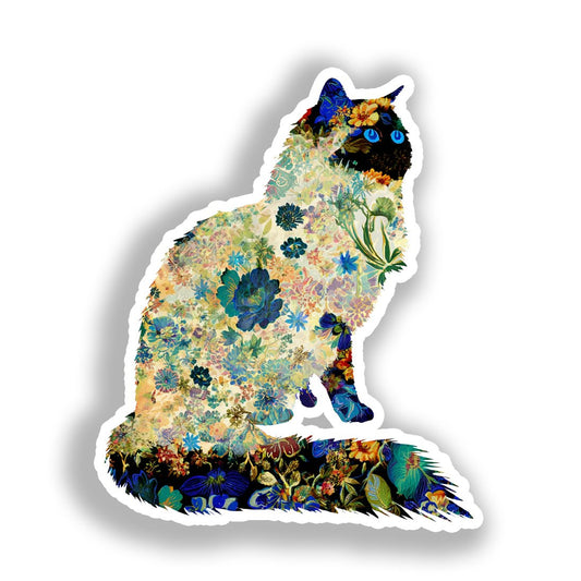 Himalayan Cat Vinyl Decal Sticker for Car, Laptop, Tumbler and more # A019486-4" x 4"