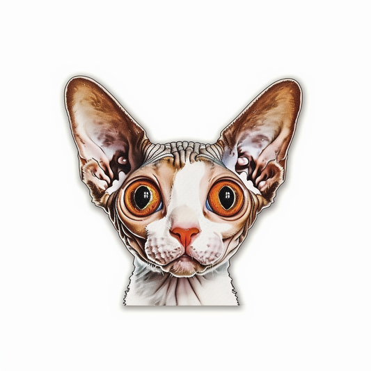 Devon Rex Cat Vinyl Decal Sticker for Car, Laptop, Tumbler and more # F09834
