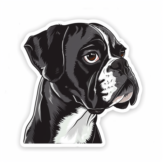 Boxer DogWhite  Vinyl Decal Sticker for Car, Laptop, Tumbler and more # F07731