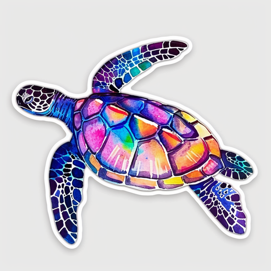 Sticker of a turtle majestic Expressive surreal Vinyl Decal Sticker for Car, Laptop, Tumbler and more # F021981