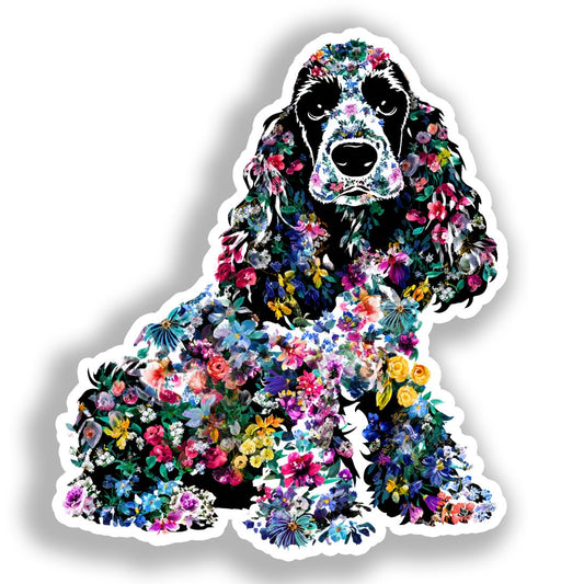 Cocker Spaniel Dog Vinyl Decal Sticker for Car, Laptop, Tumbler and more # A018792-4" x 4"