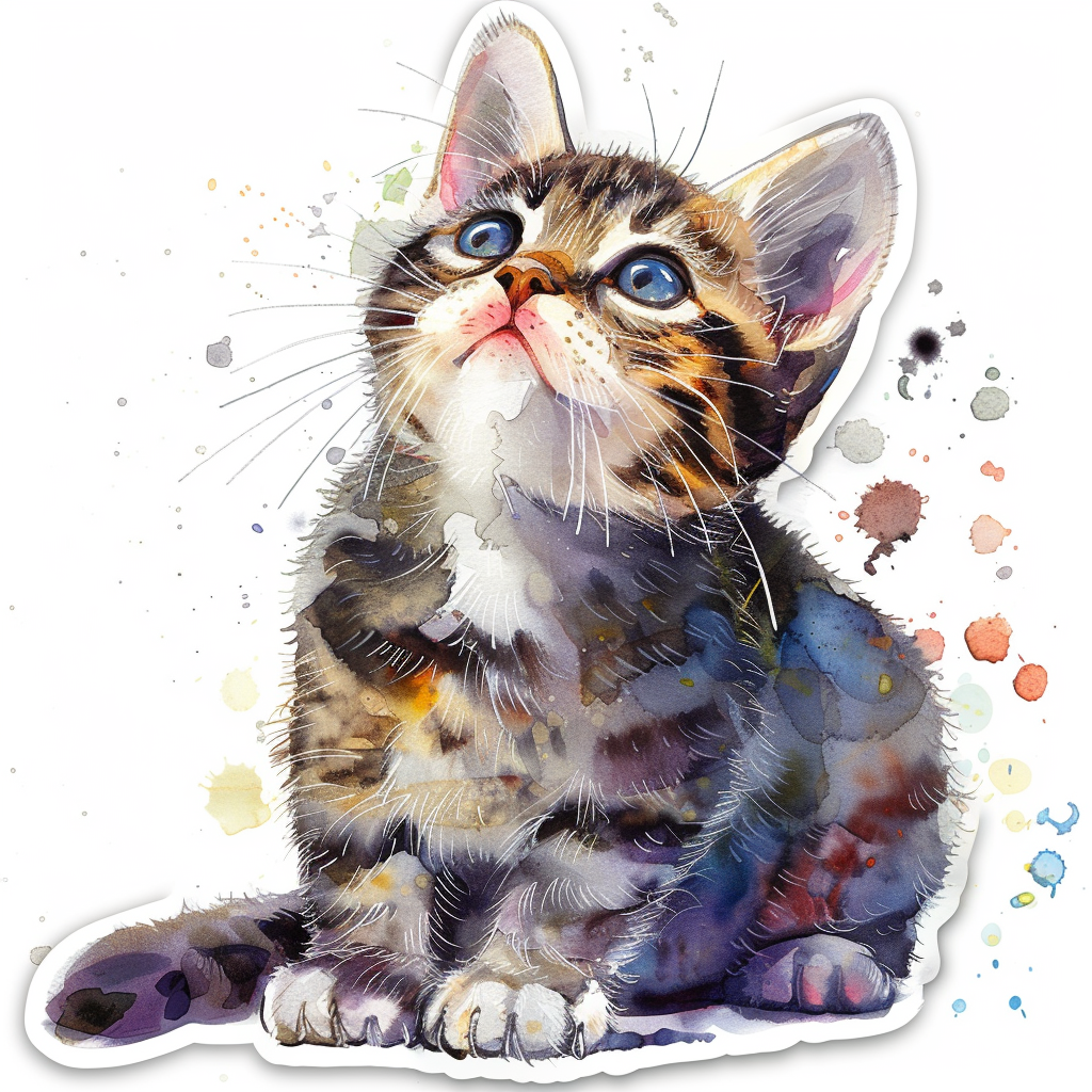 American Shorthair Cat majestic Expressive surreal Vinyl Decal Sticker for Car, Laptop, Tumbler and more # F018666