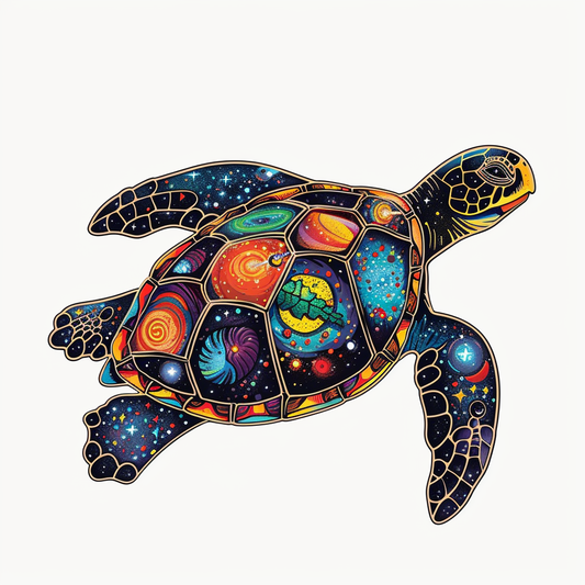 Sticker of a turtle majestic Expressive surreal Vinyl Decal Sticker for Car, Laptop, Tumbler and more # F022066