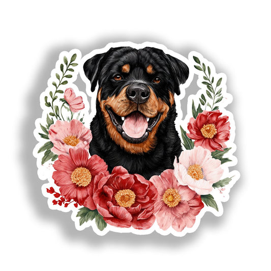 Rottweiler Dog Vinyl Decal Sticker for Car, Laptop, Tumbler and more # A018000-4" x 4"