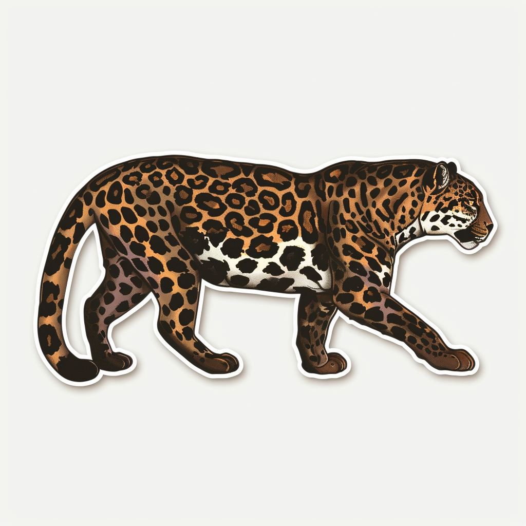 Leopard majestic Expressive surreal Vinyl Decal Sticker for Car, Laptop, Tumbler and more # F022411