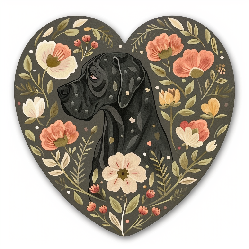 Great Dane Dog Expressive surreal Vinyl Decal Sticker for Car, Laptop, Tumbler and more # F022808