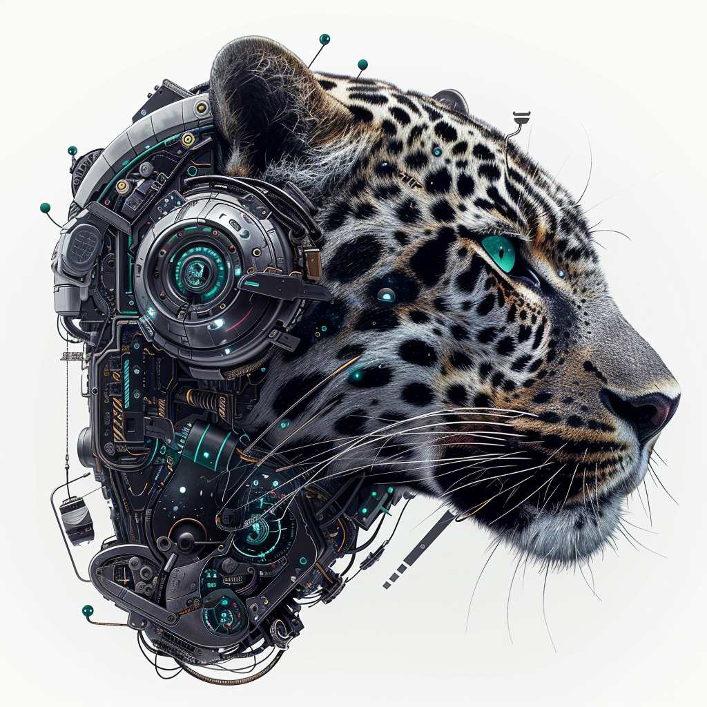 Leopard majestic Expressive surreal Vinyl Decal Sticker for Car, Laptop, Tumbler and more # F022538