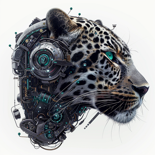 Leopard majestic Expressive surreal Vinyl Decal Sticker for Car, Laptop, Tumbler and more # F022538