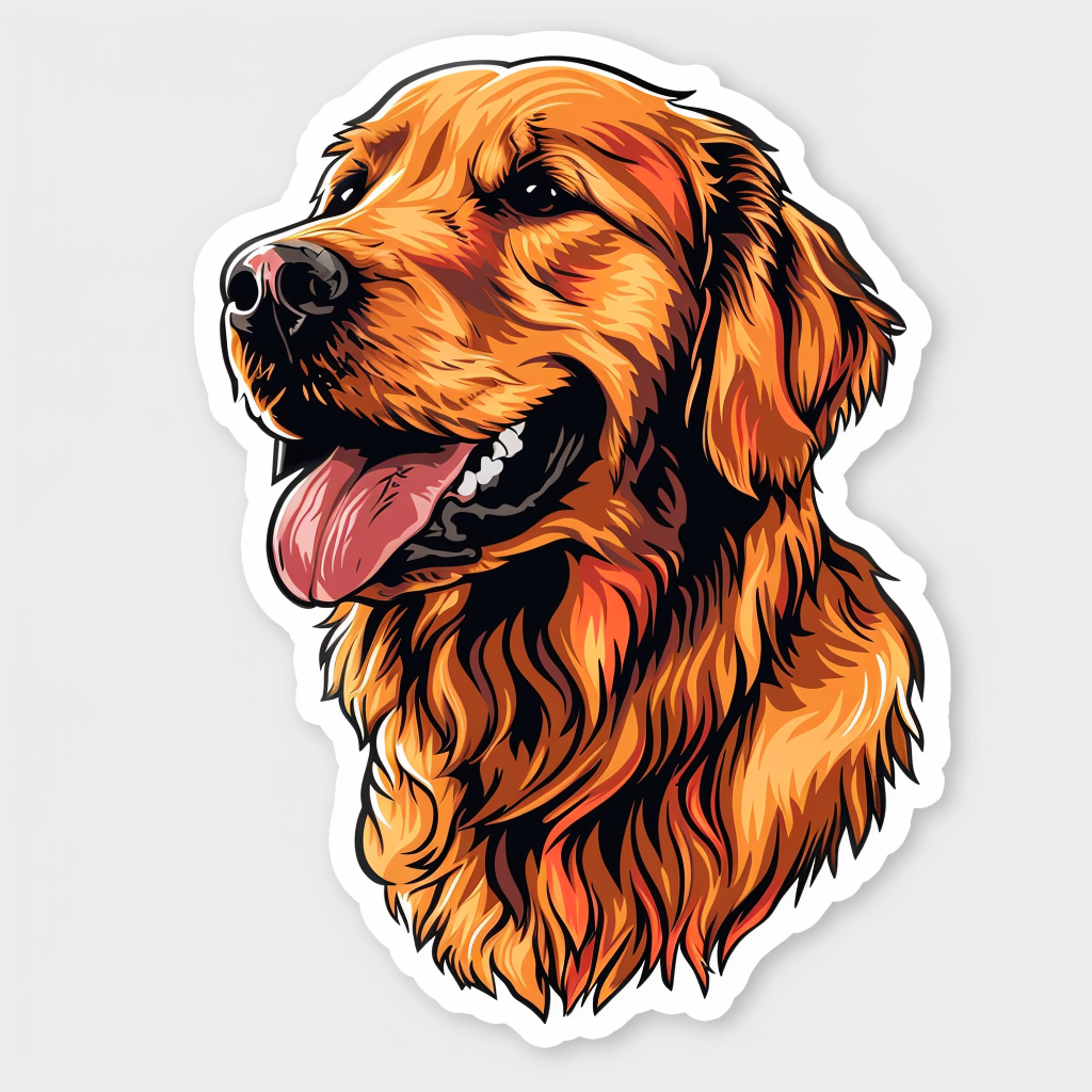Golden Retriever Dog Vinyl Decal Sticker for Car, Laptop, Tumbler and more # F07669