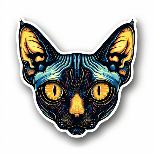 Sphynx Cat Vinyl Decal Sticker for Car, Laptop, Tumbler and more # F010026