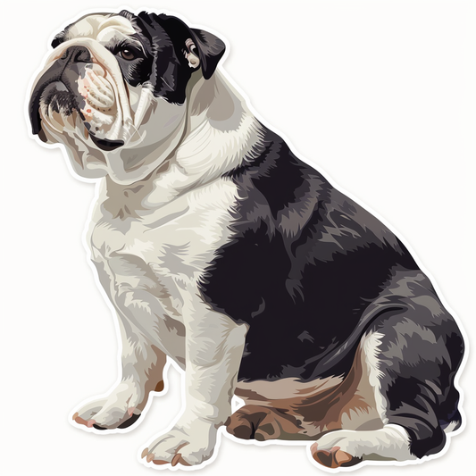 Bulldog Dog majestic Expressive surreal Vinyl Decal Sticker for Car, Laptop, Tumbler and more # F017672