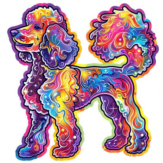 Poodle dog Cosmic Vinyl Decal Sticker for Car, Laptop, Tumbler and more # F012254