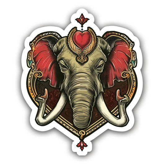 Elephant Expressive surreal Vinyl Decal Sticker for Car, Laptop, Tumbler and more # F022395