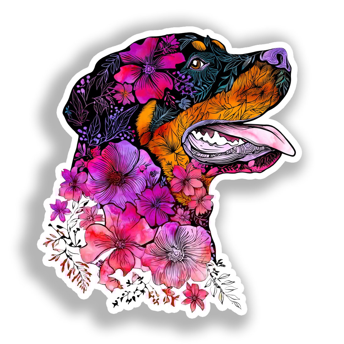 Rottweiler Dog Vinyl Decal Sticker for Car, Laptop, Tumbler and more # A018097-4" x 4"